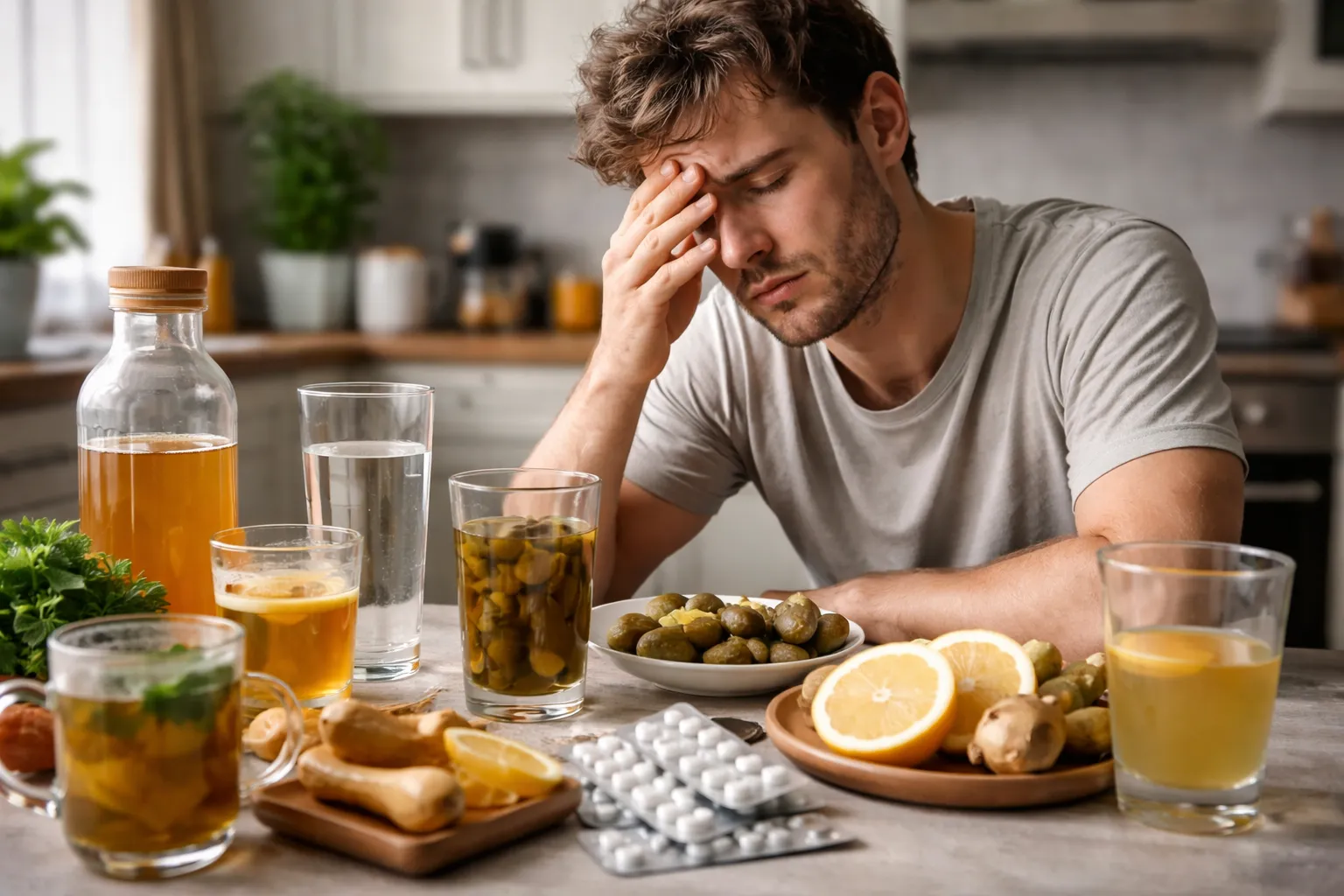 Мужчина в сауне держится за сердце